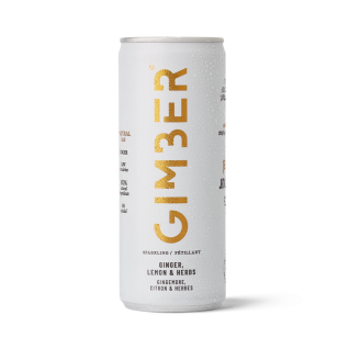 Gimber Zázvor, citrón & bylinky, bio perlivý nápoj, 250 ml