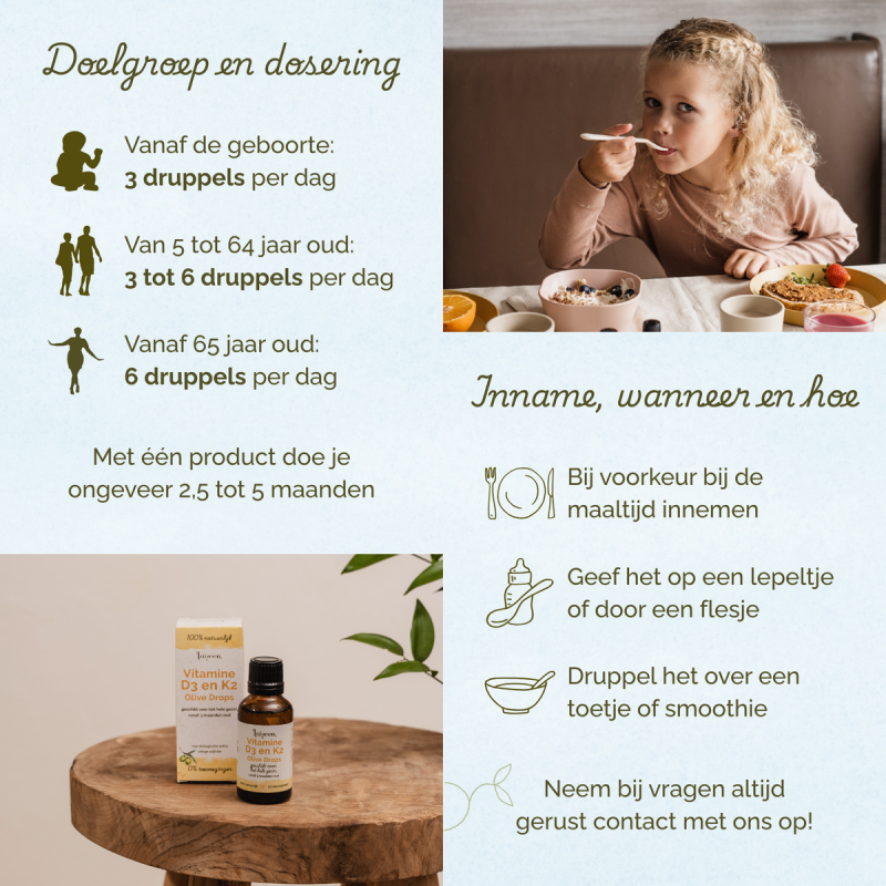 Laveen Vitamín D3 K2 pre bábätká a deti olivové kvapky 30 ml
