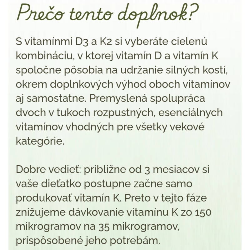 Laveen Vitamín D3 K2 pre bábätká a deti olivové kvapky 30 ml