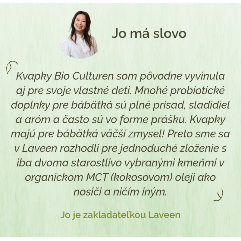 Laveen BIO Culturen probiotické kvapky pre bábätká a deti 20 ml