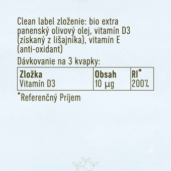 Laveen BIO Vitamín D olivové kvapky 30 ml