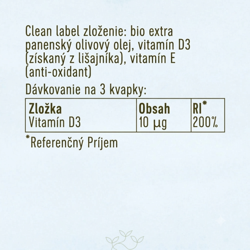 Laveen BIO Vitamín D olivové kvapky 30 ml