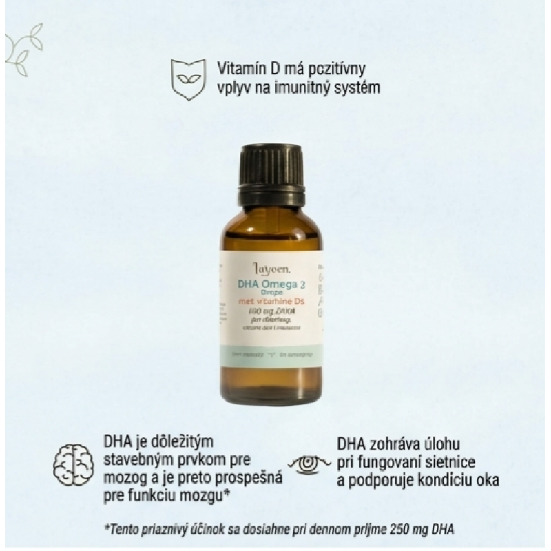Laveen Omega-3 pre bábätká a deti kvapky s vitamínom D3 30 ml