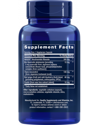 Life Extension NAD+ Cell Regenerator a Resveratrol 30 rastlinných kapsúl
